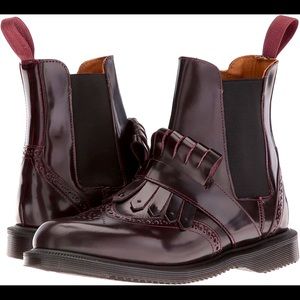 Dr Martens Tina Arcadia Brogue boots in Cherry Red